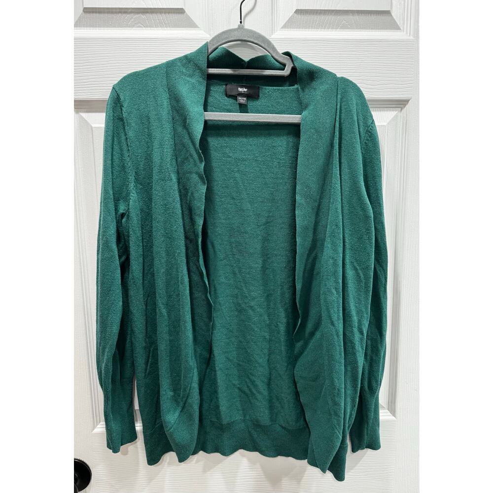 Green Open Front Knit Cardigan Long Sleeve Mossimo XXL St Patricks Irish
